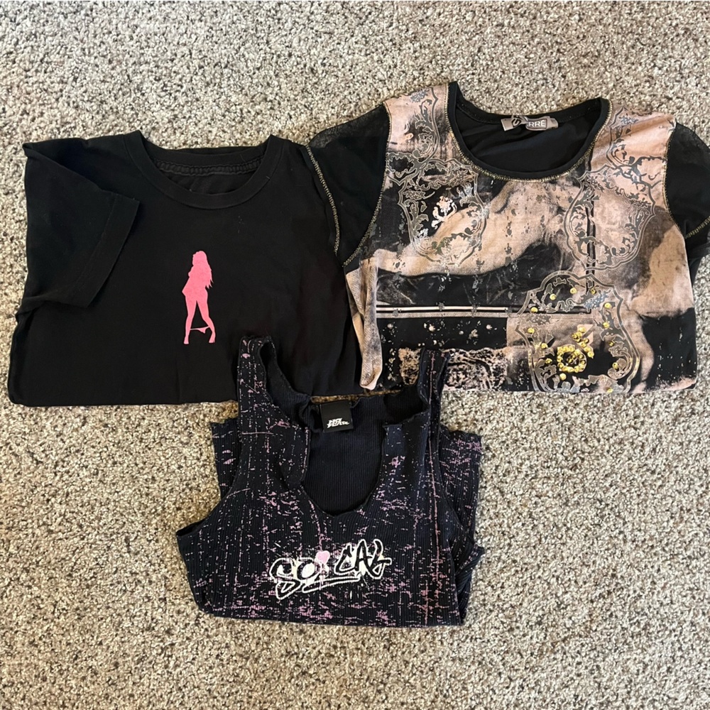 Y2k Shirt Bundle Plain Jane, No Fear, GF Ferre